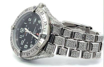 Mens Breitling Superocean Stainless Steel Automatic Diamond Watch