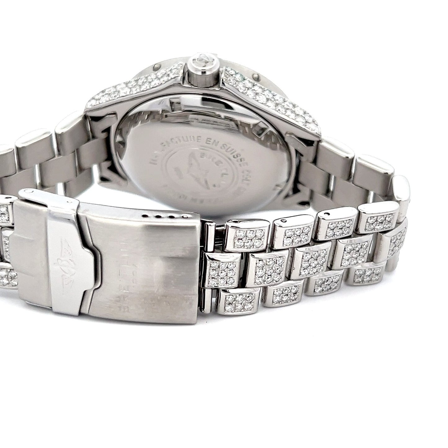 Mens Breitling Superocean Stainless Steel Automatic Diamond Watch