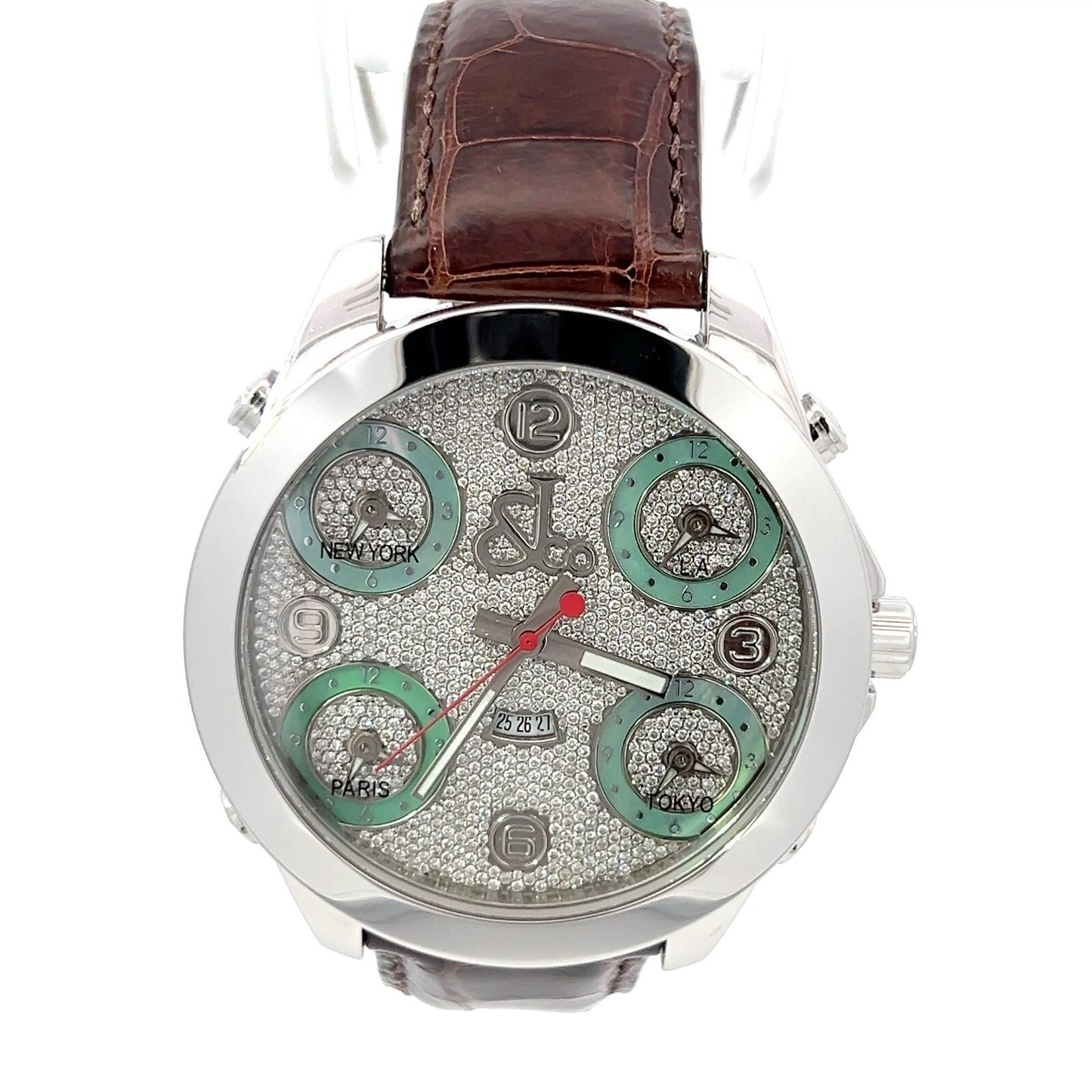 Mens Jacob & Co. Five Time Zone JC Diamond Watch