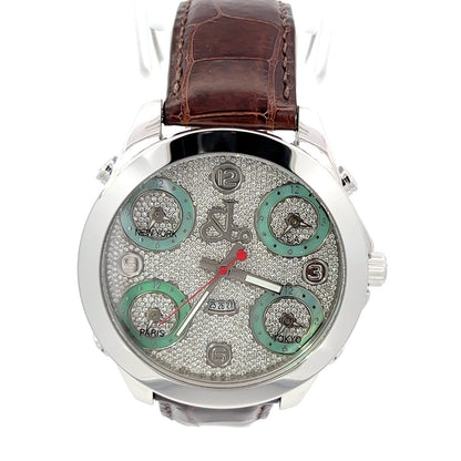 Mens Jacob & Co. Five Time Zone JC Diamond Watch