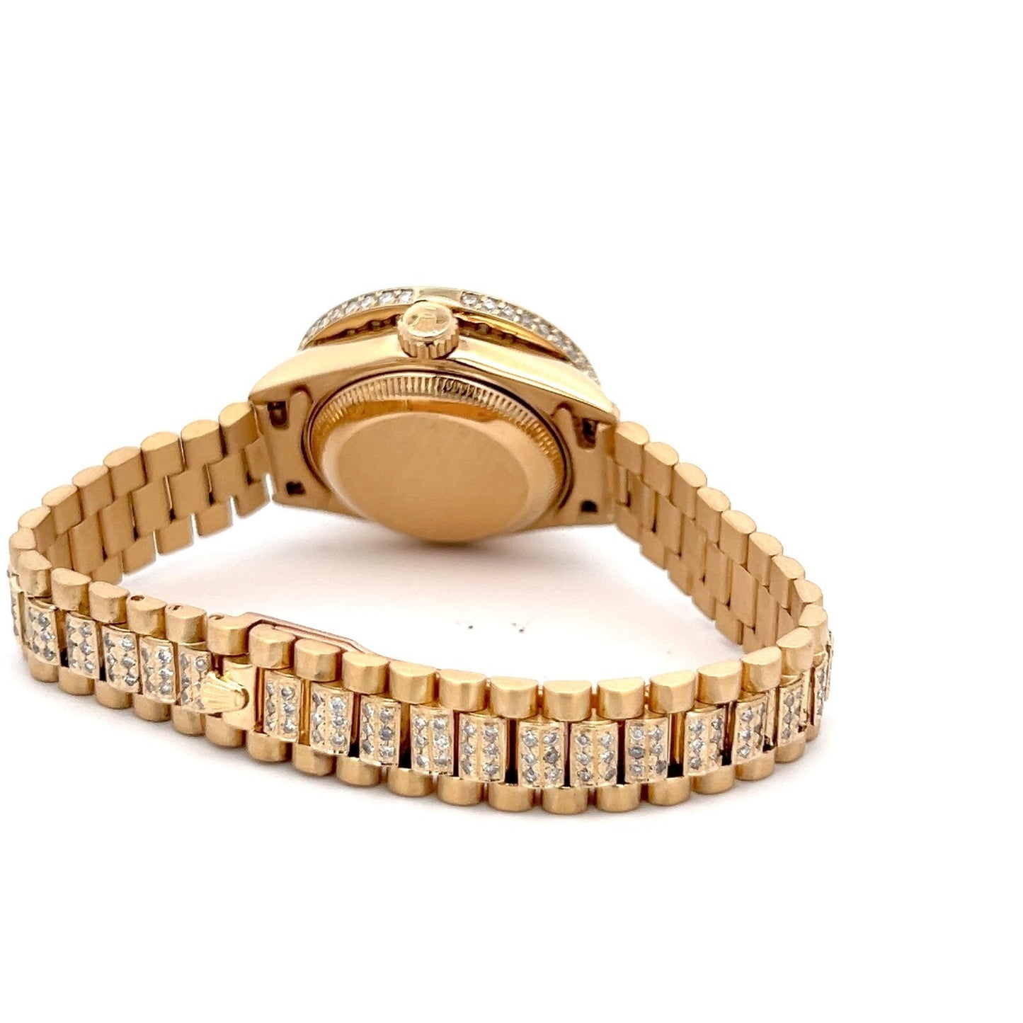 Womens Rolex President 18K Gold Automatic Diamond Watch