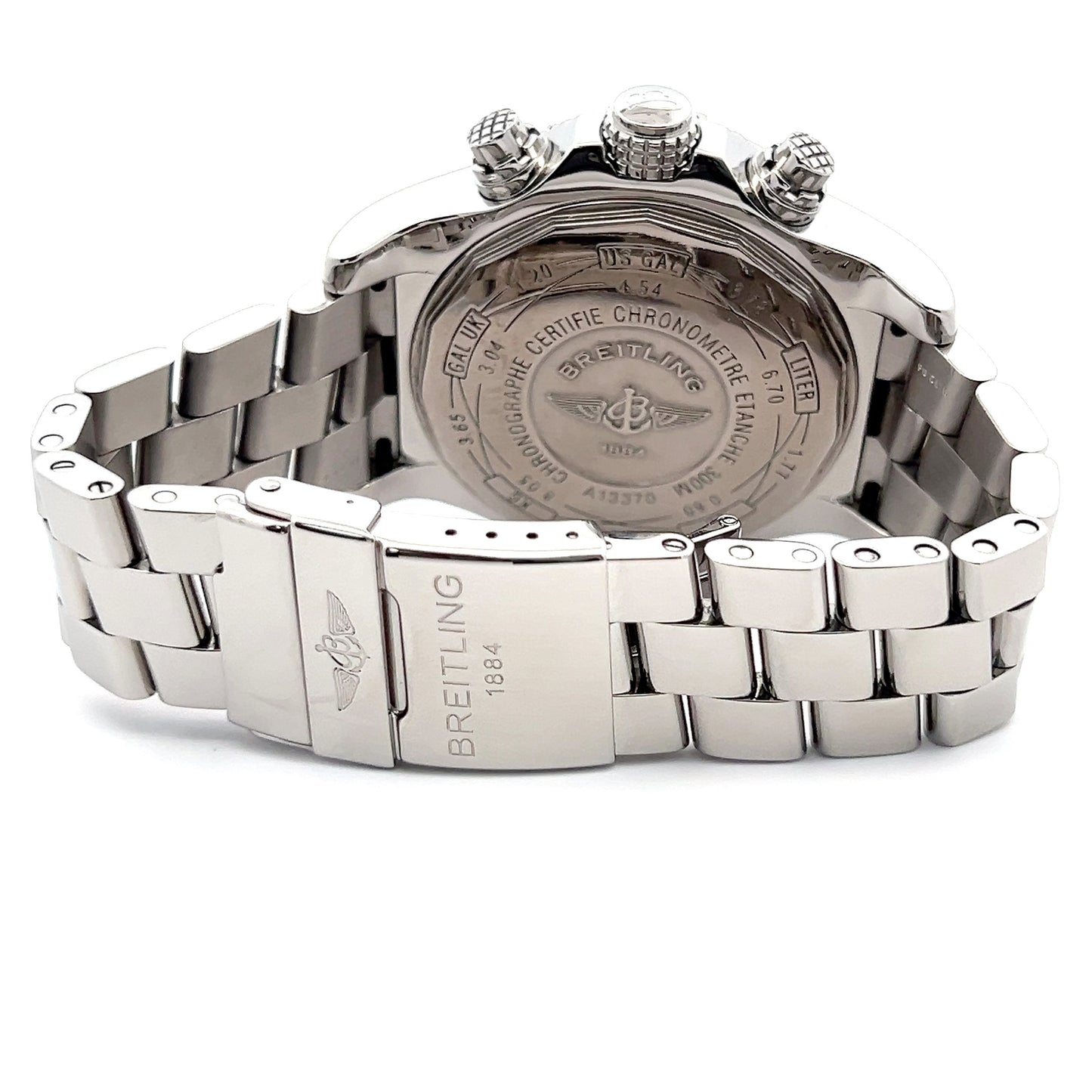 Men's Breitling Super Avenger Automatic Steel Case With Steel Strap Authentic Luxury Timepiece