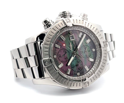 Men's Breitling Super Avenger Automatic Steel Case With Steel Strap Authentic Luxury Timepiece