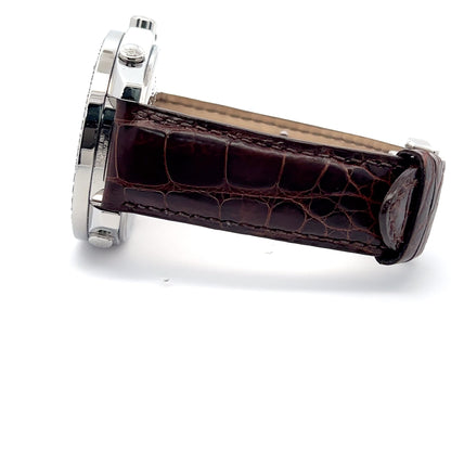 Men's Jacob 5 Time Zone Quartz Steel Case With Leather Strap Authentic Luxury Timepiece