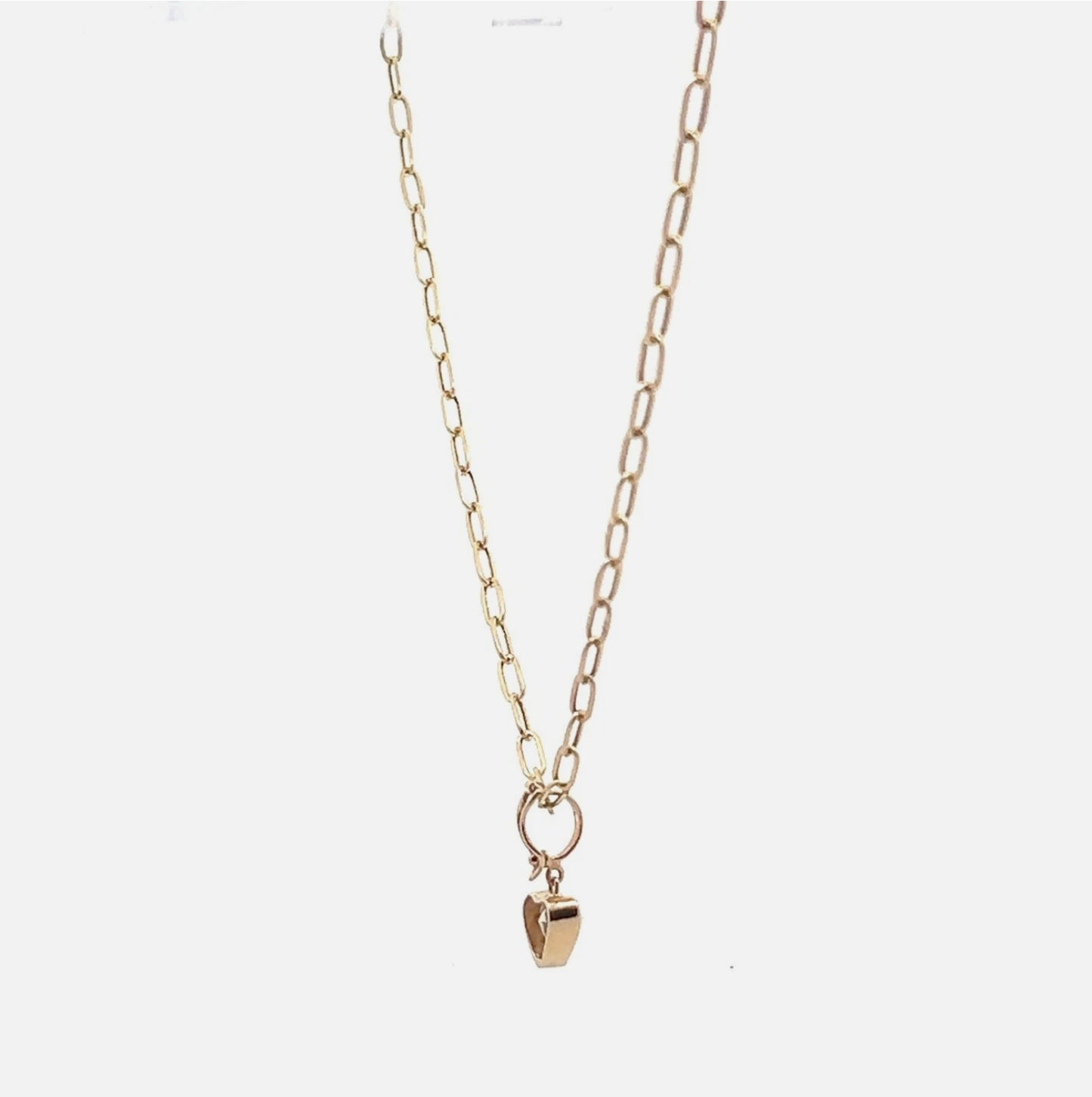 14K Yellow Gold Heart Champagne Diamond Pendant - 2.00 ct - 21" Chain Necklace