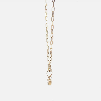 14K Yellow Gold Heart Champagne Diamond Pendant - 2.00 ct - 21" Chain Necklace