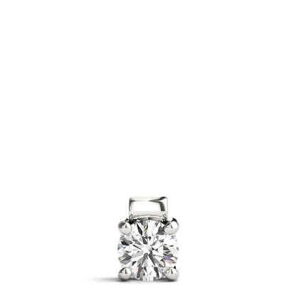 14K White Gold Pendants Solitaires With 0.50 TCW Diamond (Lab Grown VS-SI1, E/F/G)