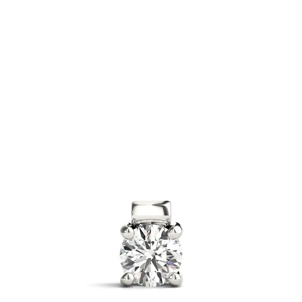 14K White Gold Pendants Solitaires With 0.75 TCW Diamond (Lab Grown VS-SI1, E/F/G)