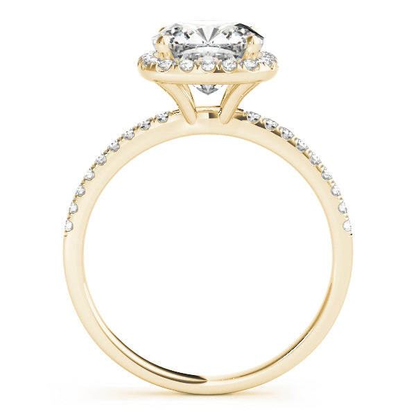 14K Yellow Gold Engagement Rings Halo Square & Cushion With 2.28 TCW Diamond (Lab Grown VS-SI1, E/F/G)