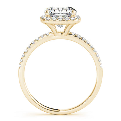14K Yellow Gold Engagement Rings Halo Square & Cushion With 2.28 TCW Diamond (Lab Grown VS-SI1, E/F/G)