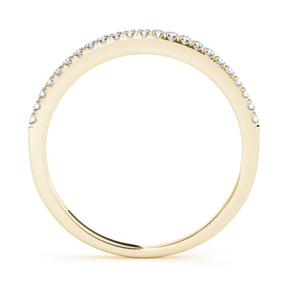 14K Yellow Gold Wedding Bands Prong Set With 0.13 TCW Diamond (Lab Grown VS-SI1, E/F/G)