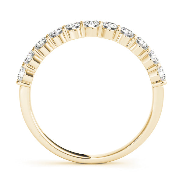 14K Yellow Gold Straight Diamond Wedding Band With 0.55 TCW Diamond (Lab Grown VS-SI1, E/F/G)