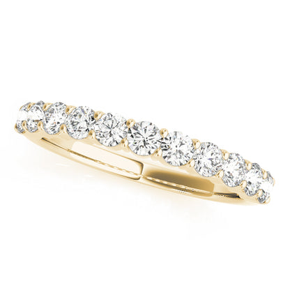 14K Yellow Gold Straight Diamond Wedding Band With 0.55 TCW Diamond (Lab Grown VS-SI1, E/F/G)