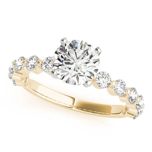 14K Yellow Gold Single Prong Engagement Ring With 0.36 TCW Diamond (Lab Grown VS-SI1, E/F/G)