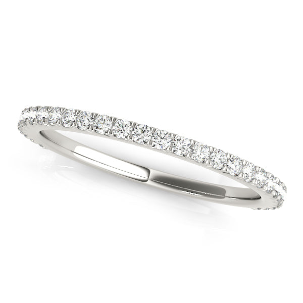 14K White Gold Wedding Band With 0.30 TCW Diamond (Lab Grown VS-SI1, E/F/G)
