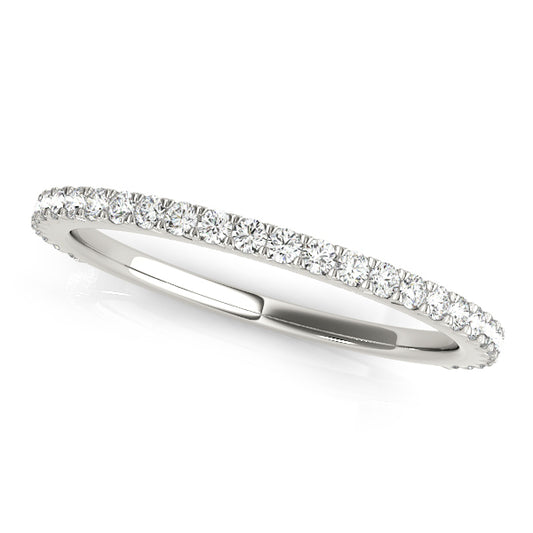 14K White Gold Wedding Band With 0.30 TCW Diamond (Lab Grown VS-SI1, E/F/G)