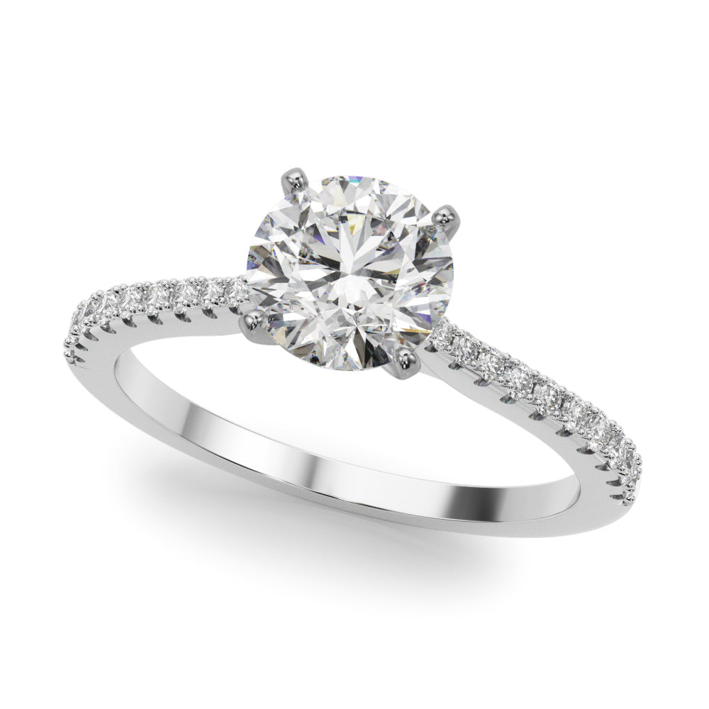14K White Gold Remount Ring With 0.21 TCW Diamond (Lab Grown VS-SI1, E/F/G)