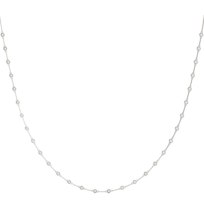 14K White Gold Necklace With 1.20 TCW Diamond (Lab Grown VS-SI1, E/F/G)