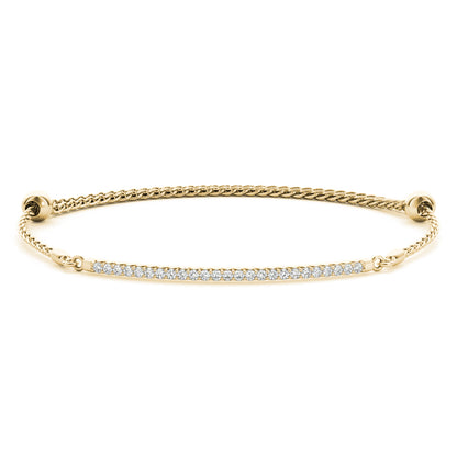 14K Yellow Gold Single Row Bracelet With 0.25 TCW Diamond (Lab Grown VS-SI1, E/F/G)
