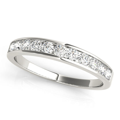 14K White Gold Wedding Bands Channel Set With 0.33 TCW Diamond (Lab Grown VS-SI1, E/F/G)