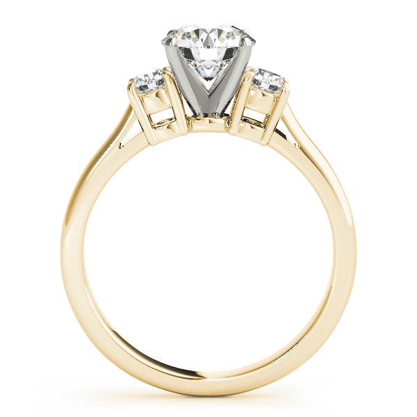 14K Yellow Gold Engagement Rings 3 Stone Round With 0.24 TCW Diamond (Lab Grown VS-SI1, E/F/G)