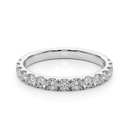 14K White Gold Lab Grown Diamond Half Way Around Band With 0.78 TCW Diamond (Lab Grown VS-SI1, E/F/G)