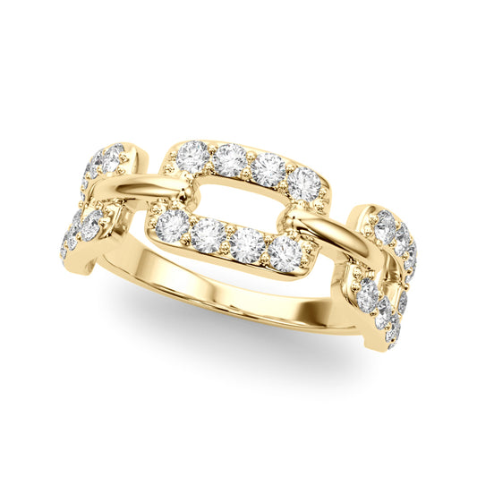14K Yellow Gold Lab Grown Diamond Fashion Ring With 0.78 TCW Diamond (Lab Grown VS-SI1, E/F/G)