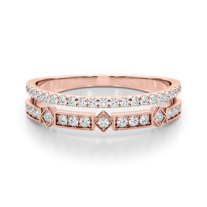 14K Rose Gold Lab Grown Diamond Fashion Band With 0.18 TCW Diamond (Lab Grown VS-SI1, E/F/G)