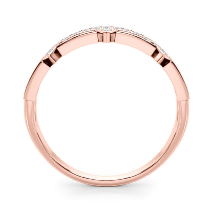 14K Rose Gold Lab Grown Diamond Fashion Band With 0.18 TCW Diamond (Lab Grown VS-SI1, E/F/G)