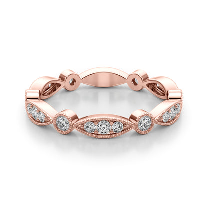 14K Rose Gold Lab Grown Diamond Stackable Ring With 0.34 TCW Diamond (Lab Grown VS-SI1, E/F/G)
