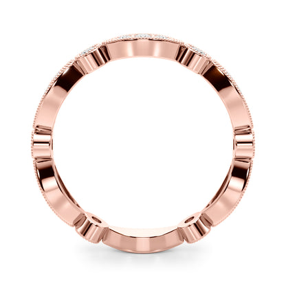 14K Rose Gold Lab Grown Diamond Stackable Ring With 0.34 TCW Diamond (Lab Grown VS-SI1, E/F/G)