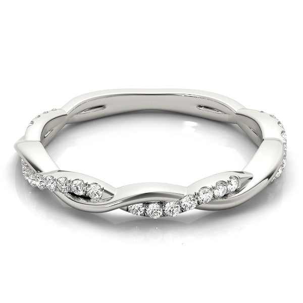14K White Gold Lab Grown Diamond Wedding Band With 0.19 TCW Diamond (Lab Grown VS-SI1, E/F/G)