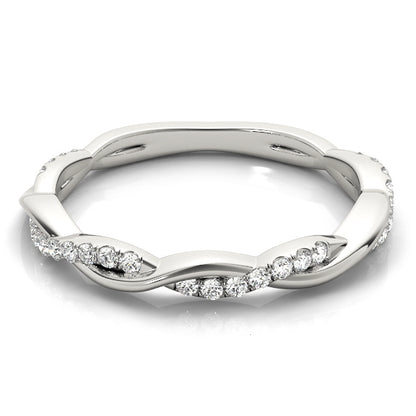 14K White Gold Lab Grown Diamond Wedding Band With 0.19 TCW Diamond (Lab Grown VS-SI1, E/F/G)