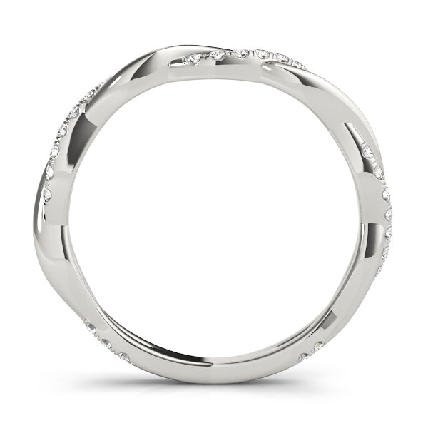 14K White Gold Lab Grown Diamond Wedding Band With 0.19 TCW Diamond (Lab Grown VS-SI1, E/F/G)