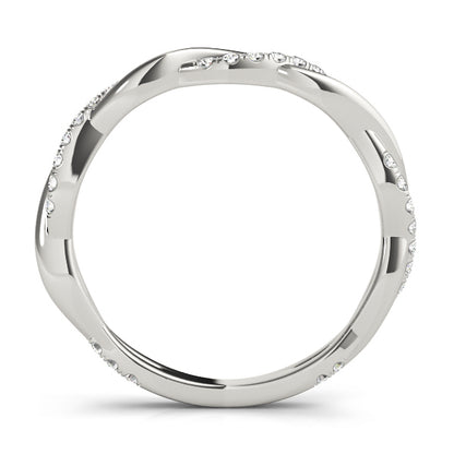14K White Gold Lab Grown Diamond Wedding Band With 0.19 TCW Diamond (Lab Grown VS-SI1, E/F/G)