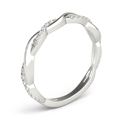 14K White Gold Lab Grown Diamond Wedding Band With 0.19 TCW Diamond (Lab Grown VS-SI1, E/F/G)