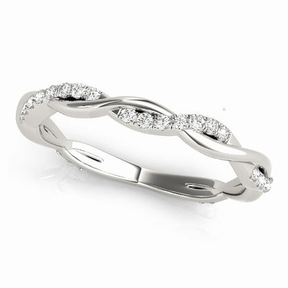 14K White Gold Lab Grown Diamond Wedding Band With 0.19 TCW Diamond (Lab Grown VS-SI1, E/F/G)