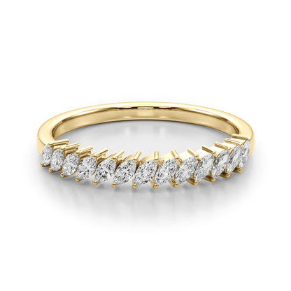 14K Yellow Gold Lab Grown Diamond Band Marquise With 0.39 TCW Diamond (Lab Grown VS-SI1, E/F/G)