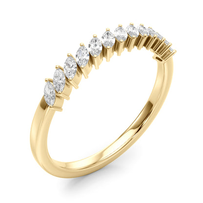 14K Yellow Gold Lab Grown Diamond Band Marquise With 0.39 TCW Diamond (Lab Grown VS-SI1, E/F/G)