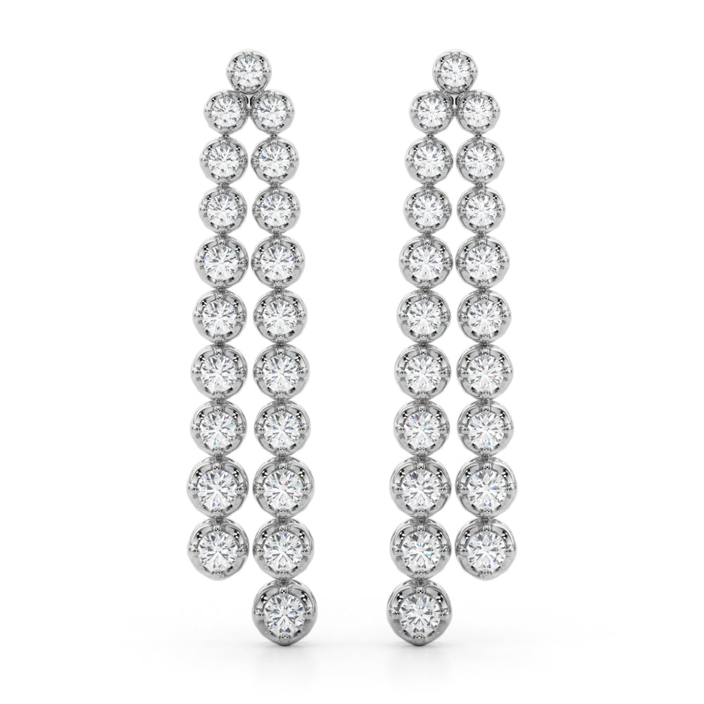 14K White Gold Lab Grown Diamond Earrings With 1.72 TCW Diamond (Lab Grown VS-SI1, E/F/G)