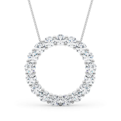 14K White Gold Lab Grown Diamond Necklace With 3.06 TCW Diamond (Lab Grown VS-SI1, E/F/G)