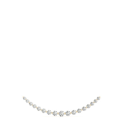 14K Yellow Gold Lab Grown Diamond Necklace With 0.18 TCW Diamond (Lab Grown VS-SI1, E/F/G)
