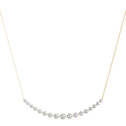14K Yellow Gold Lab Grown Diamond Necklace With 0.18 TCW Diamond (Lab Grown VS-SI1, E/F/G)
