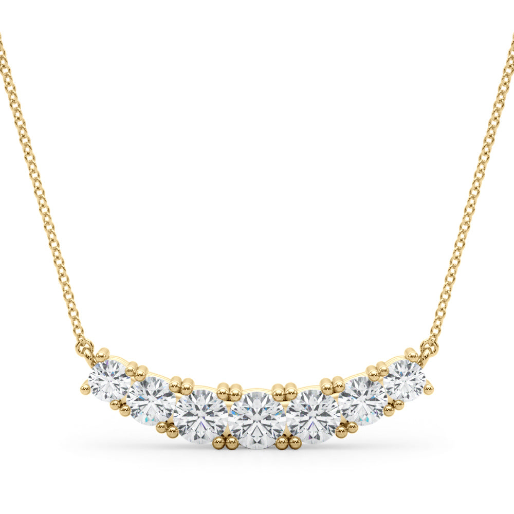 14K Yellow Gold Lab Grown Diamond Necklace With 0.74 TCW Diamond (Lab Grown VS-SI1, E/F/G)