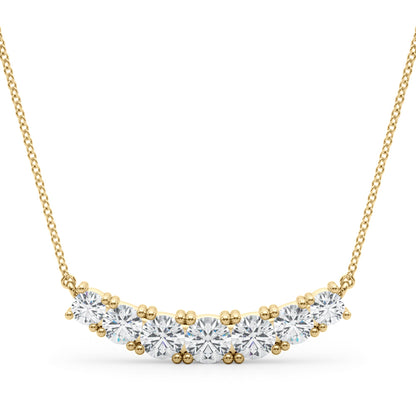 14K Yellow Gold Lab Grown Diamond Necklace With 0.74 TCW Diamond (Lab Grown VS-SI1, E/F/G)
