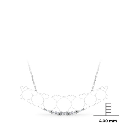 14K White Gold Lab Grown Diamond Necklace With 1.04 TCW Diamond (Lab Grown VS-SI1, E/F/G)