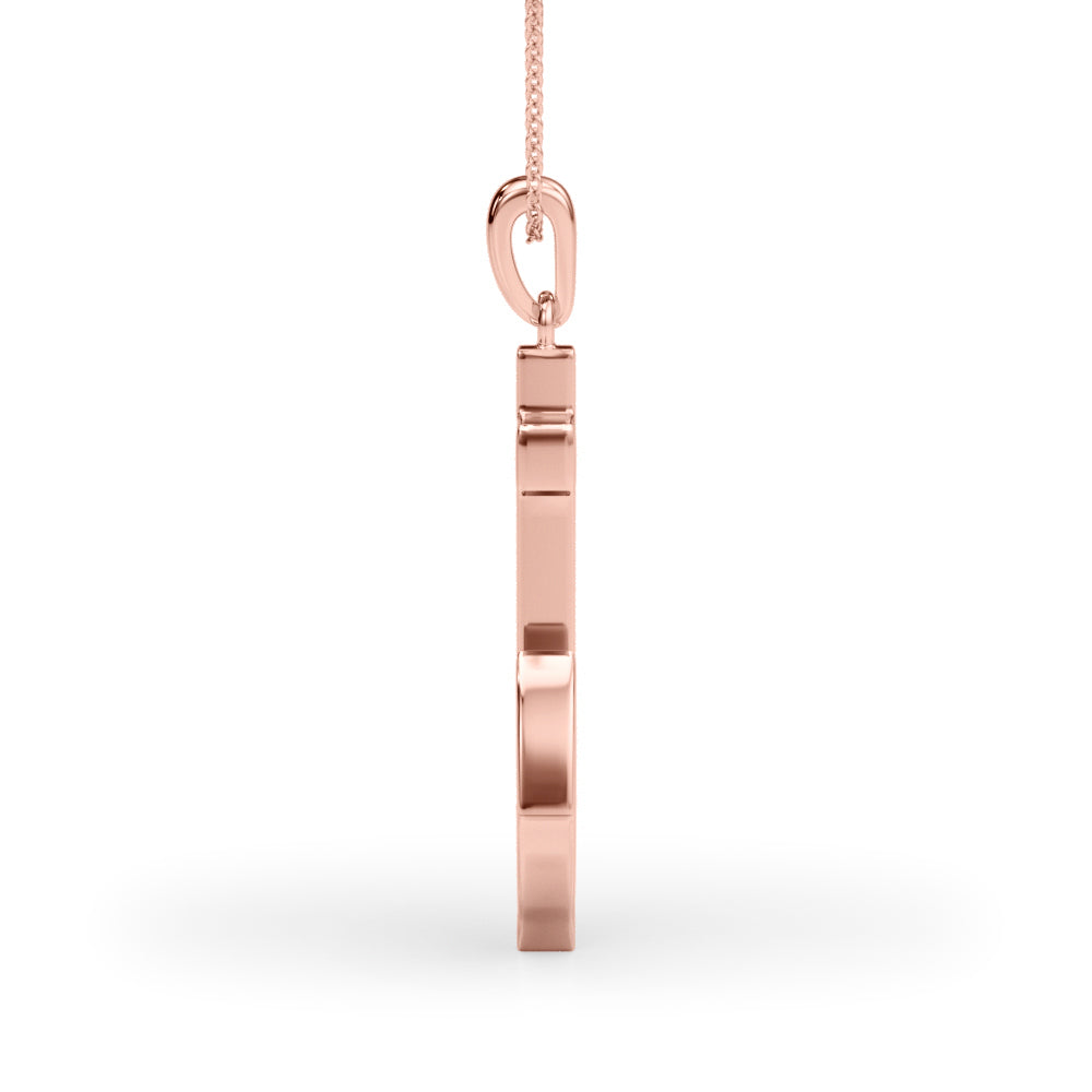 14K Rose Gold Lab Grown Diamond Necklace With 0.37 TCW Diamond (Lab Grown VS-SI1, E/F/G)