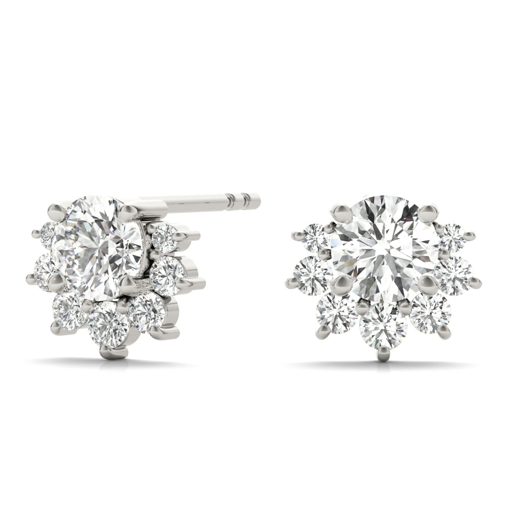 14K White Gold Fashion Earrings With 0.07 TCW Diamond (Lab Grown VS-SI1, E/F/G)