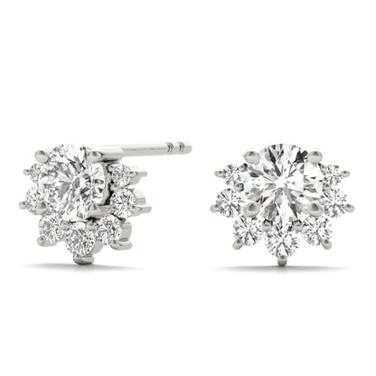14K White Gold Fashion Earrings With 0.07 TCW Diamond (Lab Grown VS-SI1, E/F/G)