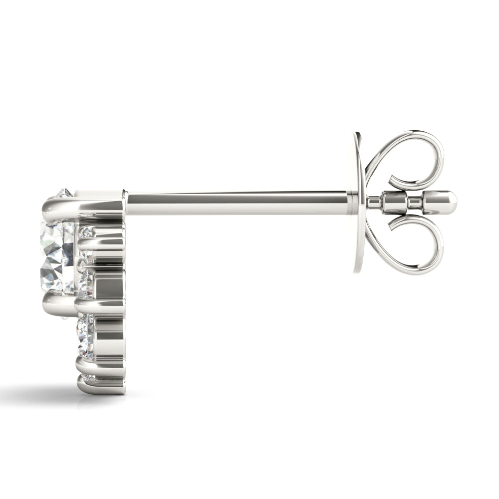 14K White Gold Fashion Earrings With 0.07 TCW Diamond (Lab Grown VS-SI1, E/F/G)